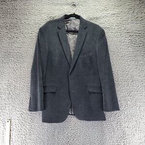 Madison Suit Jacket Mens 44S Gray Corduroy Blazer 100% Cotton Shell